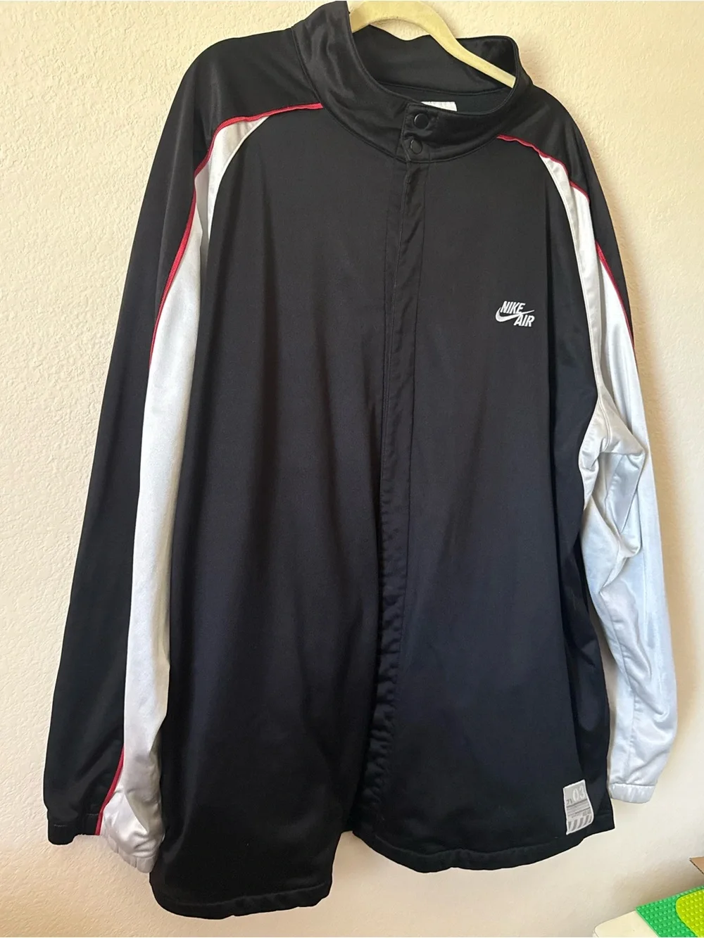 Nike Air Button Up Jacket Size 5x Men's Black and White Rare Vintage